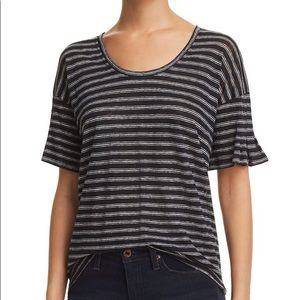Joie Black and white striped tee